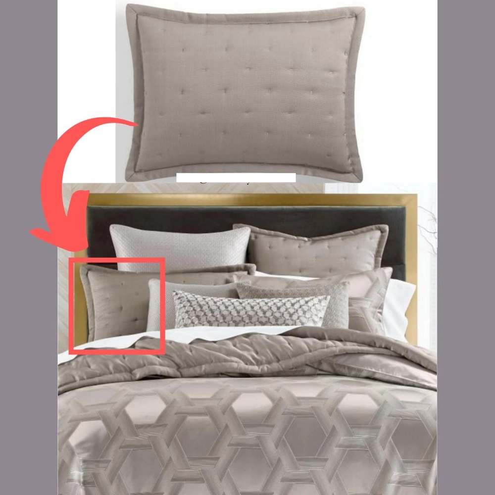 NIB‎ Hotel Collection Honeycomb Trellis Quilted (1) Standard Sham